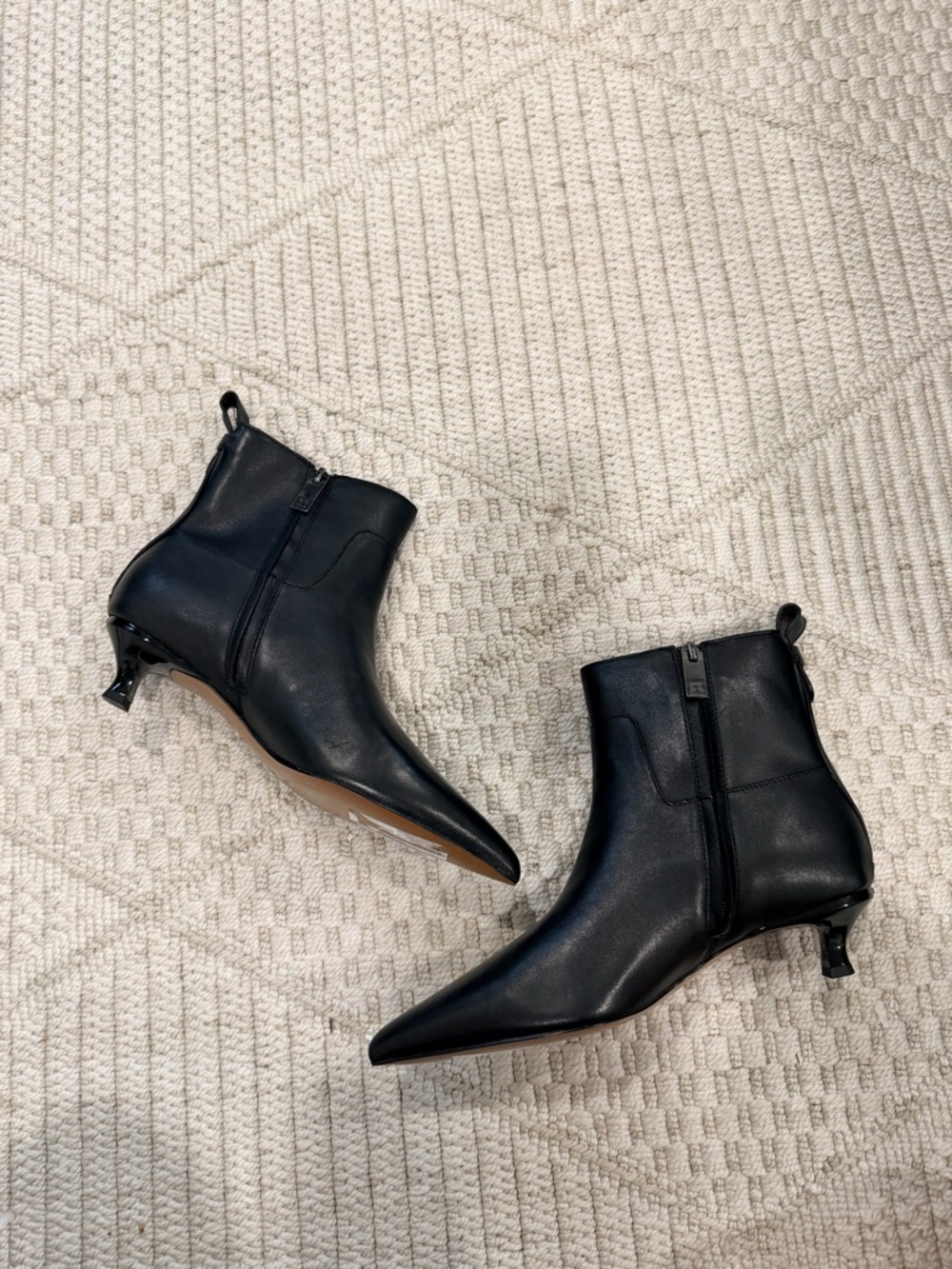 Anthropologie Sarto Mala Ankle Boots in Black Leather - Picture 5 of 7